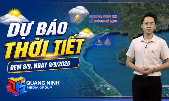Dự báo thời tiết đêm 8, ngày 9/9/2026
