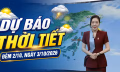 Dự báo thời tiết đêm 2, ngày 3/10/2026