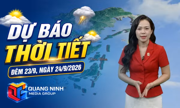 Dự báo thời tiết đêm 23, ngày 24/9/2026