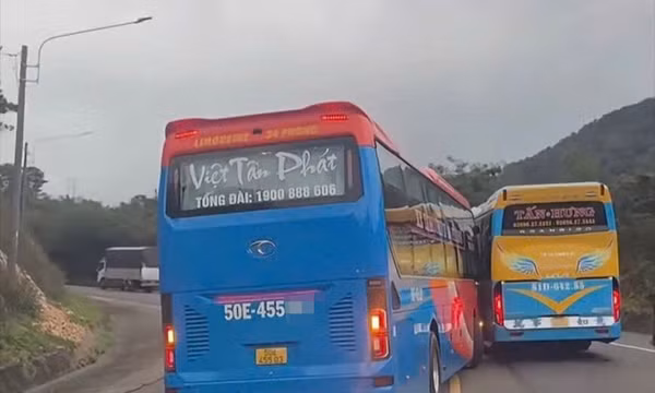 Xử phạt tài xế xe khách Việt Tân Phát vượt ẩu trên đèo Mang Yang