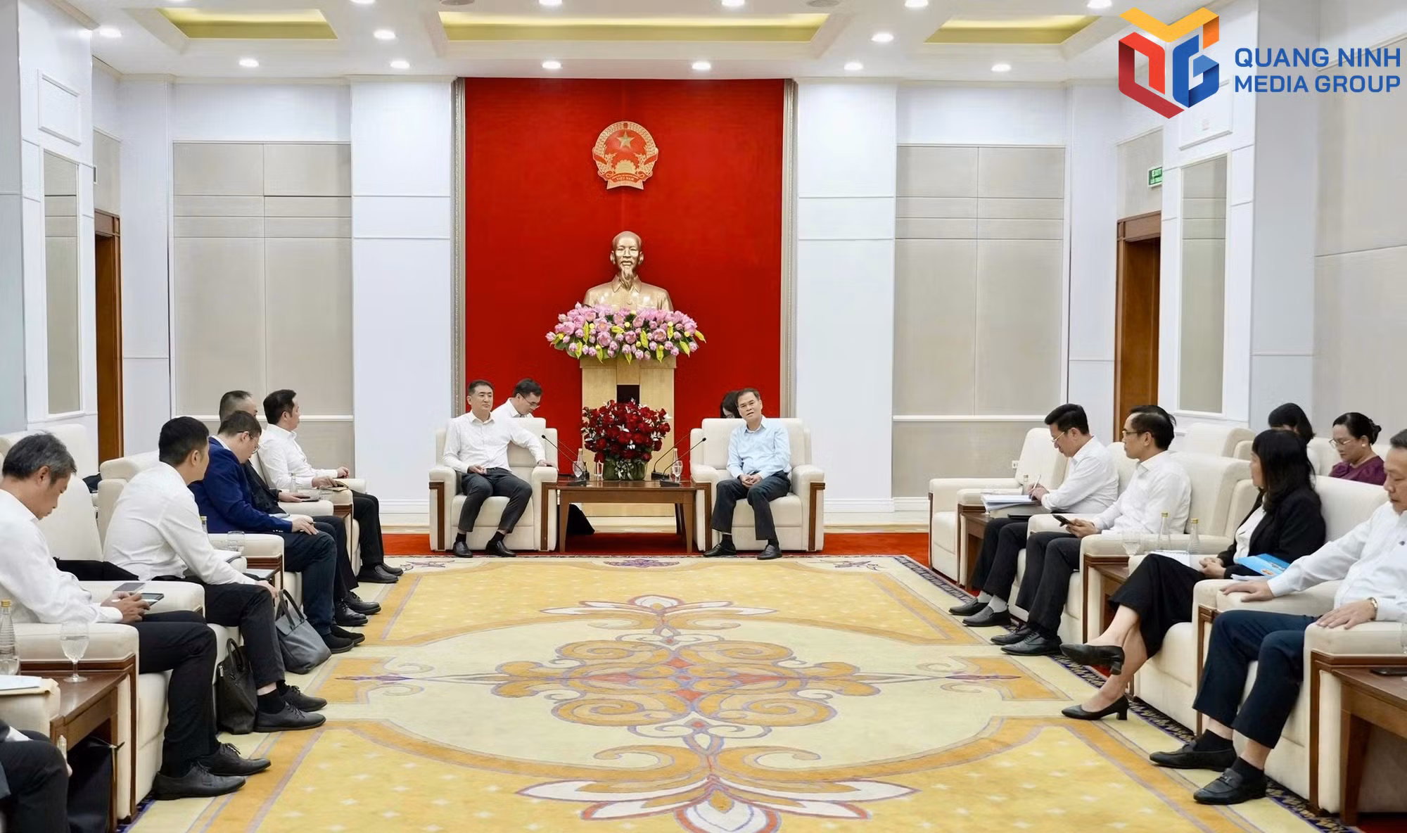 Quang cảnh buổi tiếp xã giao (10-2026). Ảnh: Trúc Linh
