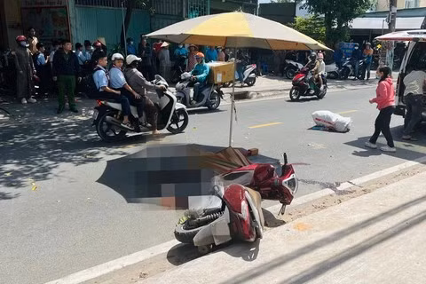 Hiện trường vụ tai nạn.