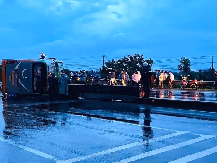 Hiện trường vụ tai nạn. Ảnh: Minh Tài