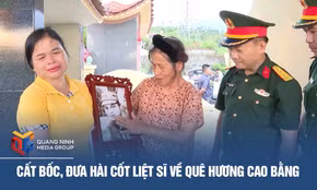 Cất bốc, đưa hài cốt liệt sĩ về quê hương Cao Bằng