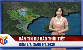 Dự báo thời tiết đêm 8, ngày 9/7/2026