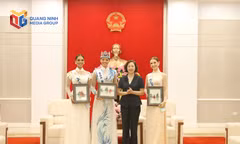 Phó Chủ tịch UBND thành phố Vũ Thị Mai Anh tiếp Top 3 Miss World 2026