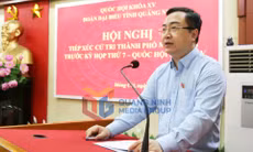 Phó Bí thư Tỉnh ủy, Trưởng Đoàn ĐBQH tỉnh Đặng Xuân Phương tiếp xúc cử tri TP Móng Cái, tháng 4-2024