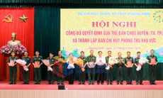 Công bố quyết định giải thể Ban CHQS cấp huyện và thành lập Ban Chỉ huy Phòng thủ khu vực, tháng 7-2025