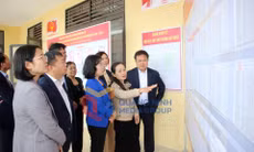 Phó Bí thư Thường trực Tỉnh ủy Trịnh Thị Minh Thanh kiểm tra công tác chuẩn bị bầu cử tại một số địa phương, tháng 3-2026
