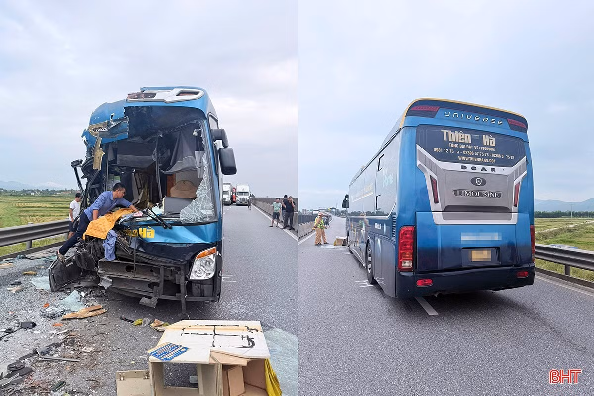 Vụ tai nạn giao thông làm 5 người trên xe khách giường nằm bị thương, chủ yếu chấn thương vùng cổ, tay, chân. 2 xe ô tô hư hỏng nằm giữa làn 2, gây ùn tắc giao thông hướng Bắc - Nam trên cao tốc Bãi Vọt - Hàm Nghi. Lực lượng chức năng phải phân luồng cho dòng phương tiện di chuyển xuống nút giao cao tốc với tỉnh lộ 548 ở xã Đồng Lộc để đi ra quốc lộ 1.
