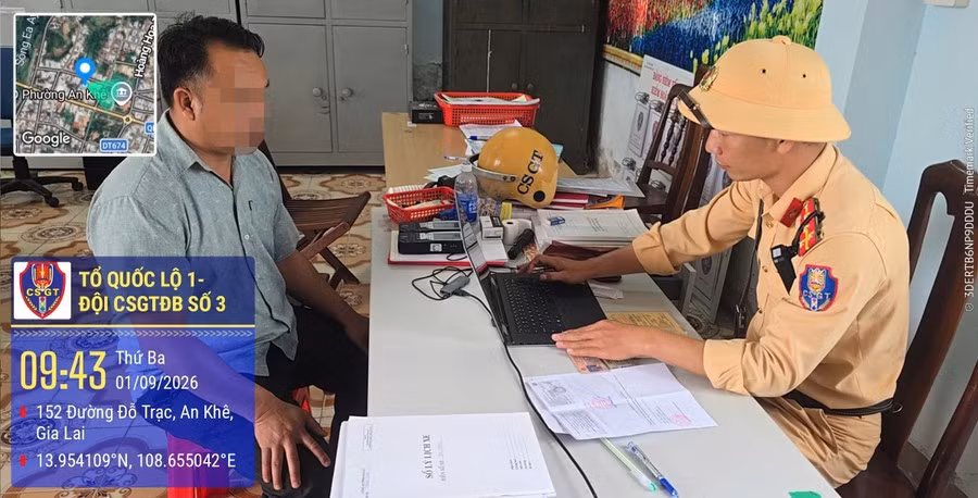 Tài xế Đỗ Thành T. thừa nhận hành vi vi phạm. Ảnh: T.A