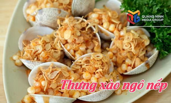 Thưng xào ngô nếp