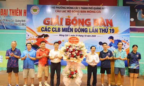 Khai mạc giải bóng bàn truyền thống không chuyên lần thứ XIX - khu vực miền Đông Quảng Ninh