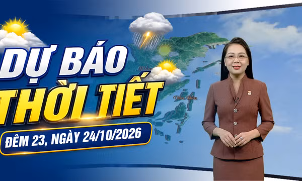 Dự báo thời tiết đêm 23/10, ngày 24/10/2026