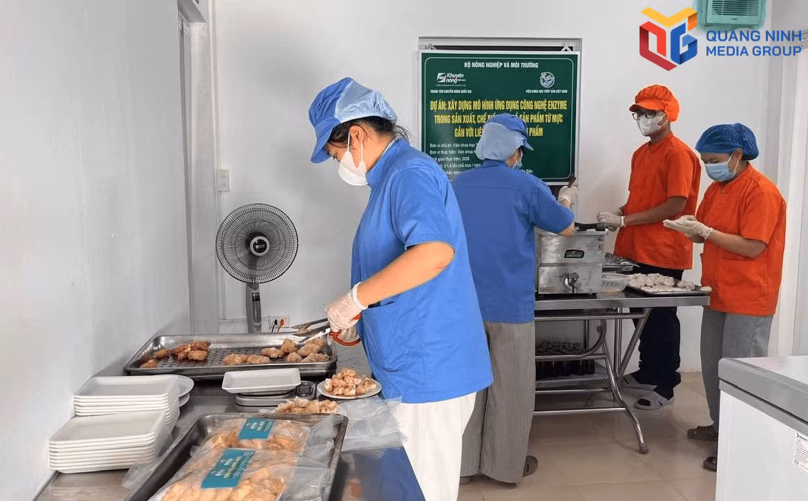 Khu vực chế biến của Công ty TNHH Thanh Tùng Vân Đồn.