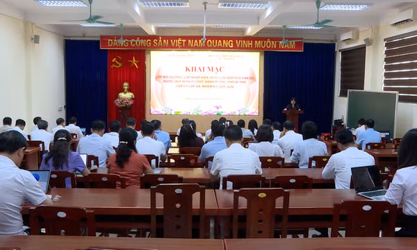 Khai mạc lớp bồi dưỡng cán bộ quy hoạch chức danh bí thư, phó bí thư cấp ủy cấp xã