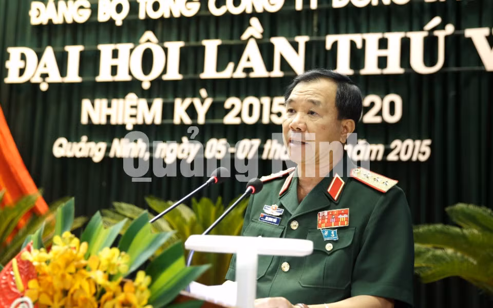 Thượng tướng Mai Quang Phấn phát biểu chỉ đạo Đại hội.