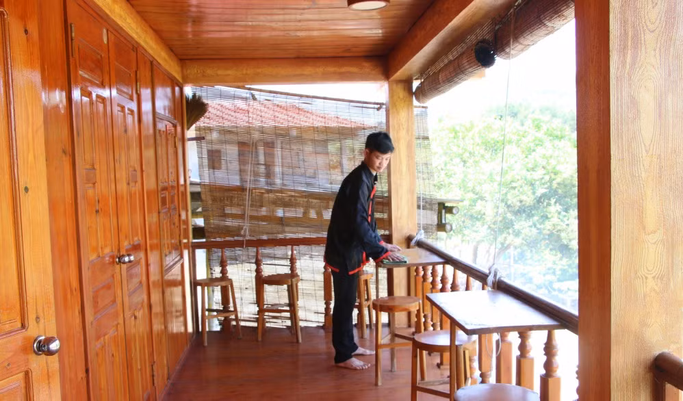 Homestay A Dào tại xã Đồng Văn (huyện Bình Liêu) được coi là mô hình tiên phong về du lịch giúp nâng cao thu nhập cho người dân. Ảnh: Nguyên Ngọc