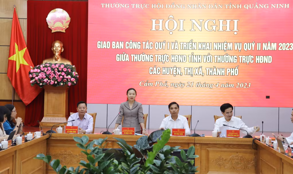 Đồng chí Vi Ngọc Bích, Phó Chủ tịch Thường trực HĐND tỉnh kết luận hội nghị.