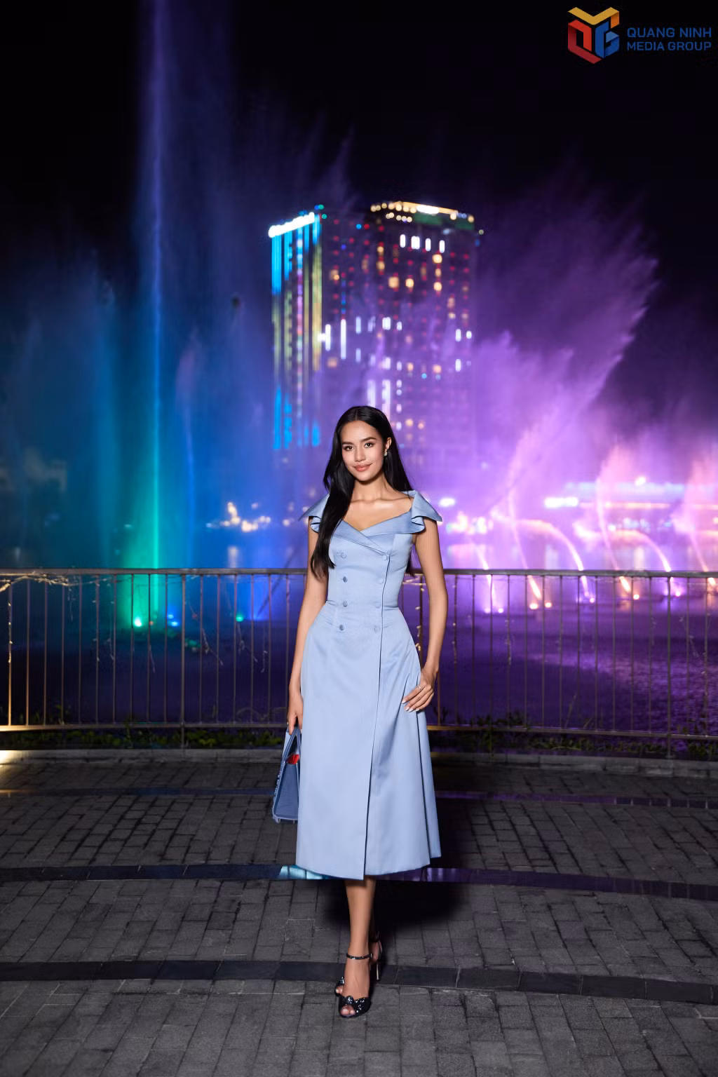Miss World 2025 tại sân khấu nhạc nước Halo Bay show.