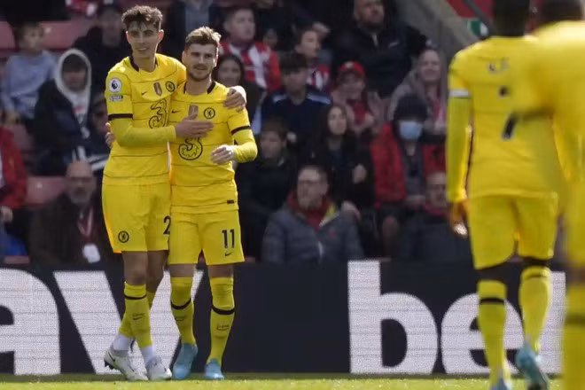 Cặp đôi người Đức - Havertz và Werner cùng nhau lập công