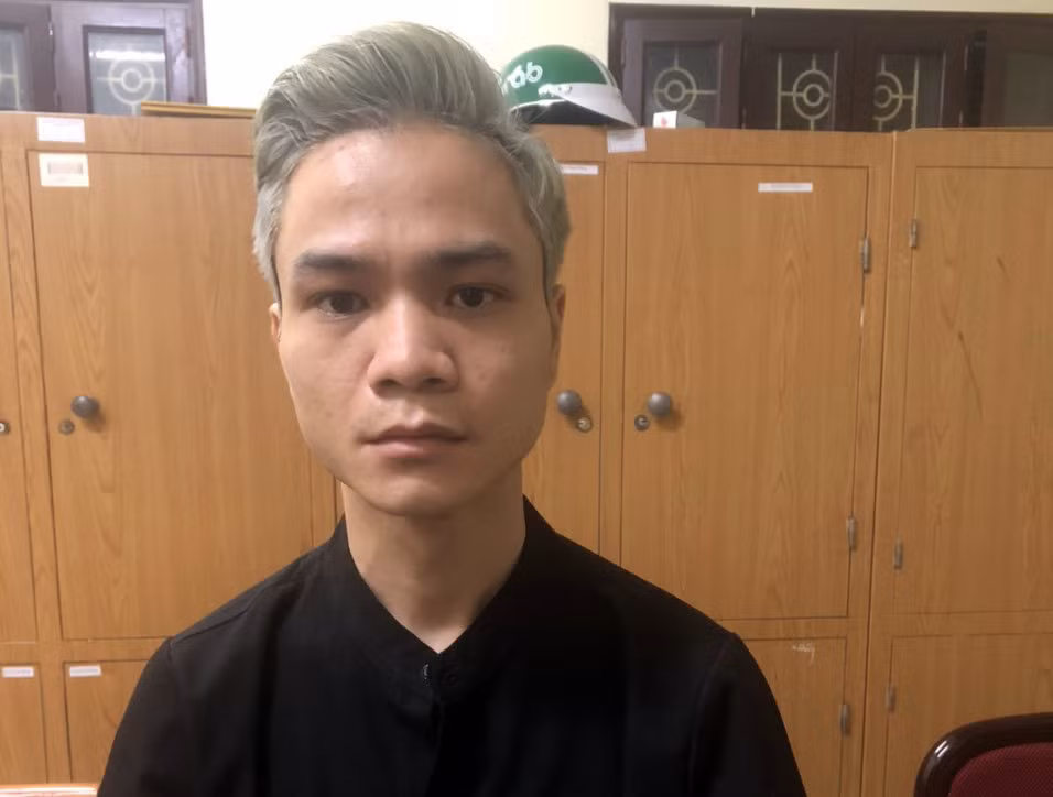 Đối tượng Phùng Văn Vinh tại cơ quan điều tra.