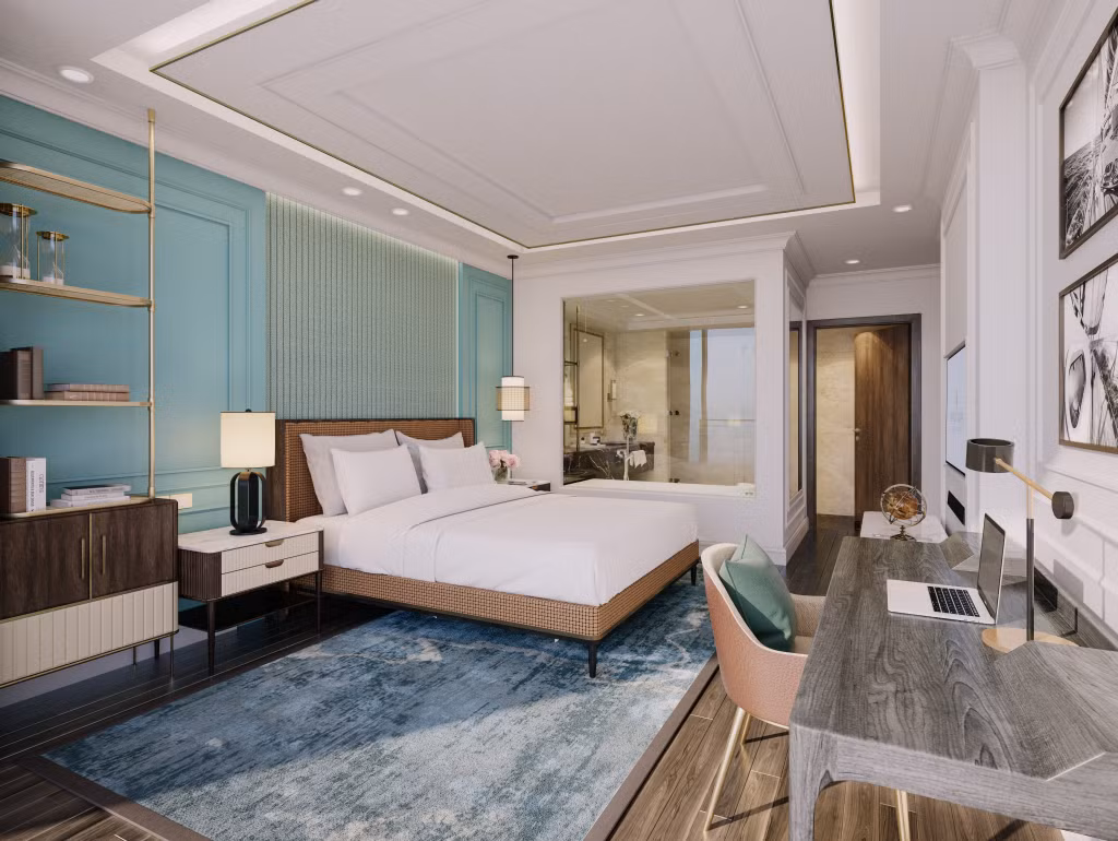 Căn hộ Sky Oasis 01 phòng ngủ tọa lạc từ tầng 2 - tầng 10 khu căn hộ Sky Residences.
