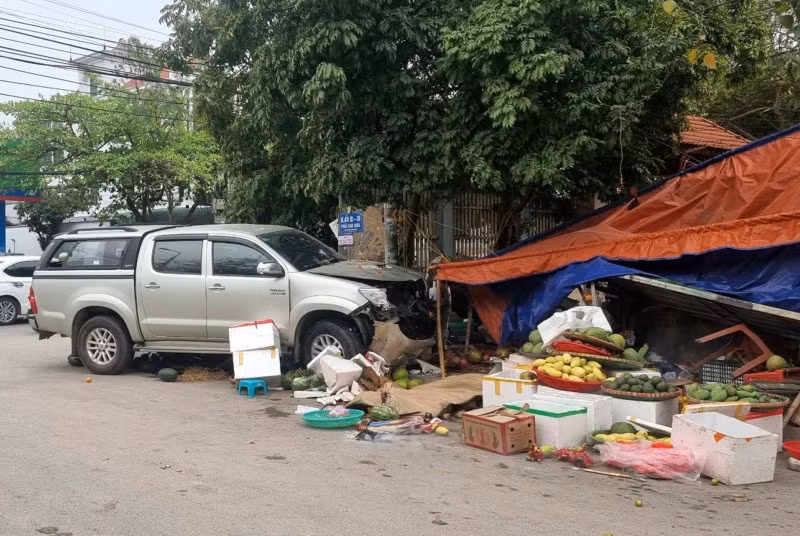 Hiện trường vụ tai nạn.