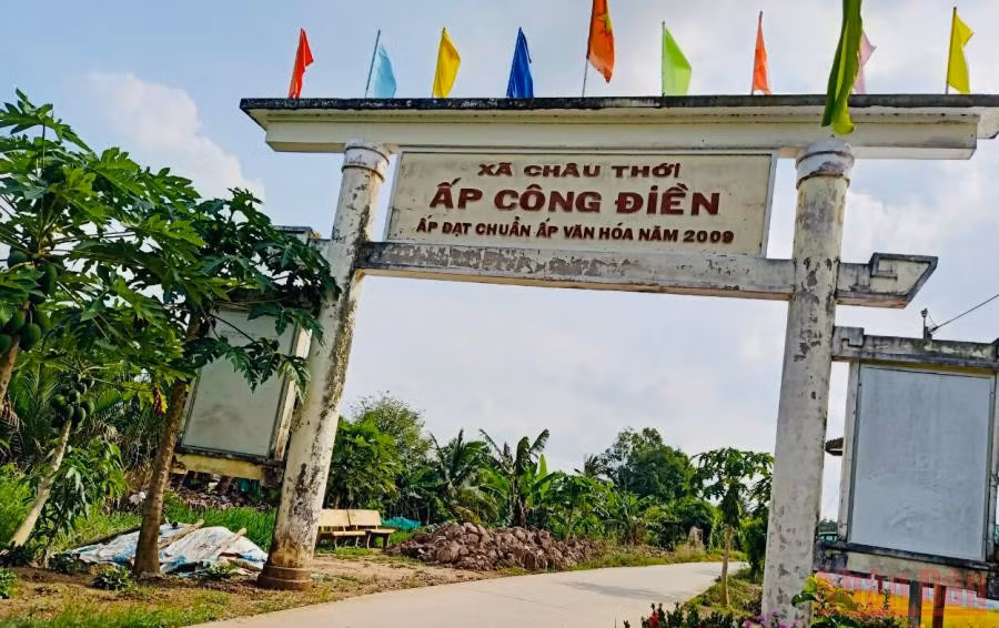 Ấp Công Điền (xã Châu Thới, huyện Vĩnh Lợi, Bạc Liêu) - nơi vụ việc xảy ra.