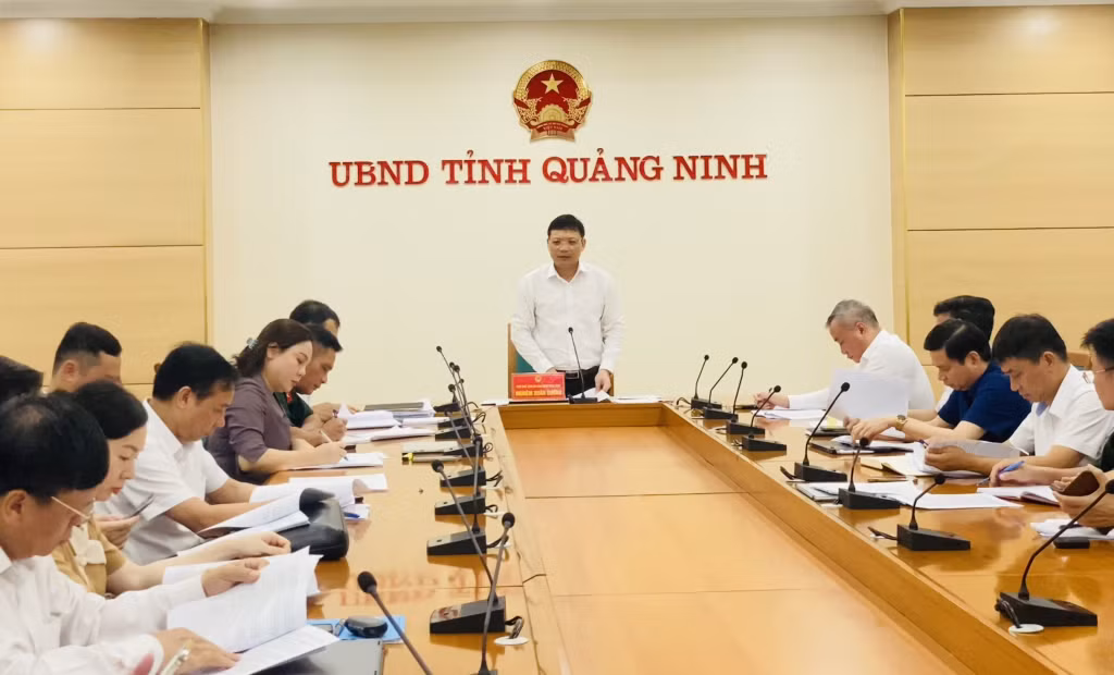 Đồng chí Nghiêm Xuân Cường, Phó Chủ tịch UBND tỉnh, Trưởng Ban Chỉ đạo phòng cháy, chữa cháy và cứu nạn, cứu hộ tỉnh phát biểu tại cuộc họp.