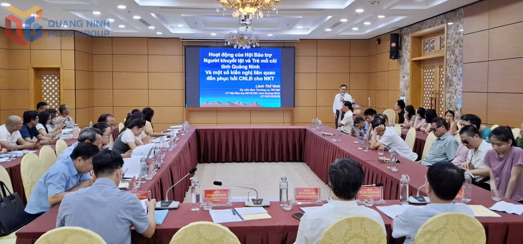 Hội Bảo trợ NKT-TMC tỉnh tại hội thảo khoa học về Tổng kết, lượng giá và chuyển giao 3 mô hình hỗ trợ phục hồi chức năng lao động cho người khuyết tật vận động, người khiếm thị và người khiếm thính tỉnh Quảng Ninh năm 2025.