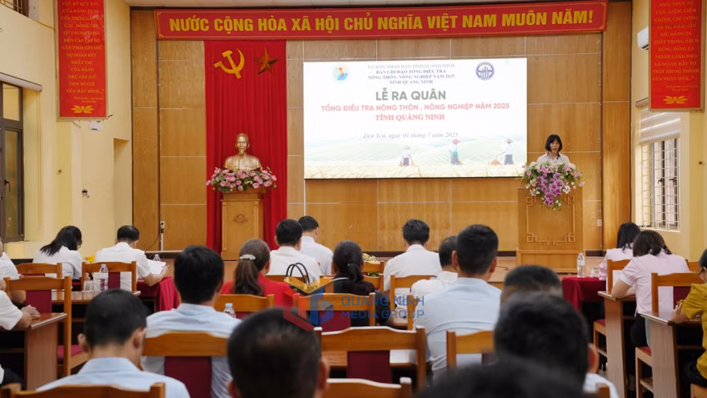Quang cảnh buổi lễ ra quân Tổng điều tra nông thôn, nông nghiệp tỉnh Quảng Ninh năm 2025.