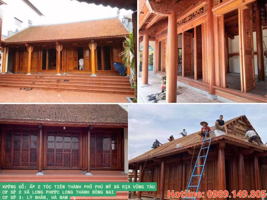 Hệ thống nhà xưởng đáp ứng thi công nhà gỗ, nhà rường khắp 3 miền