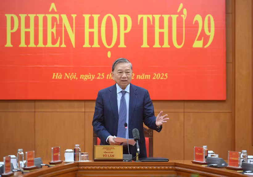 Tổng Bí thư Tô Lâm chủ trì Phiên họp thứ 29 của Ban Chỉ đạo Trung ương về phòng, chống tham nhũng, lãng phí, tiêu cực. (Ảnh: ĐĂNG KHOA)