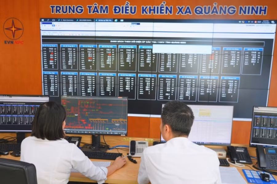 Phòng Điều độ Công ty Điện lực Quảng Ninh.