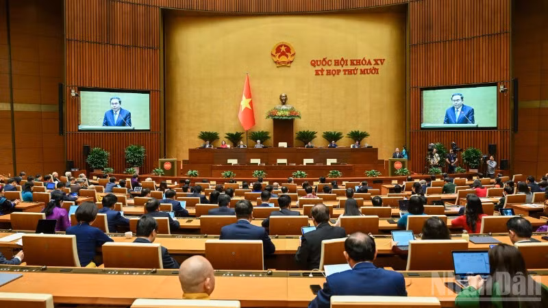Quang cảnh phiên họp của Quốc hội, chiều 11/12/2025. (Ảnh: DUY LINH)