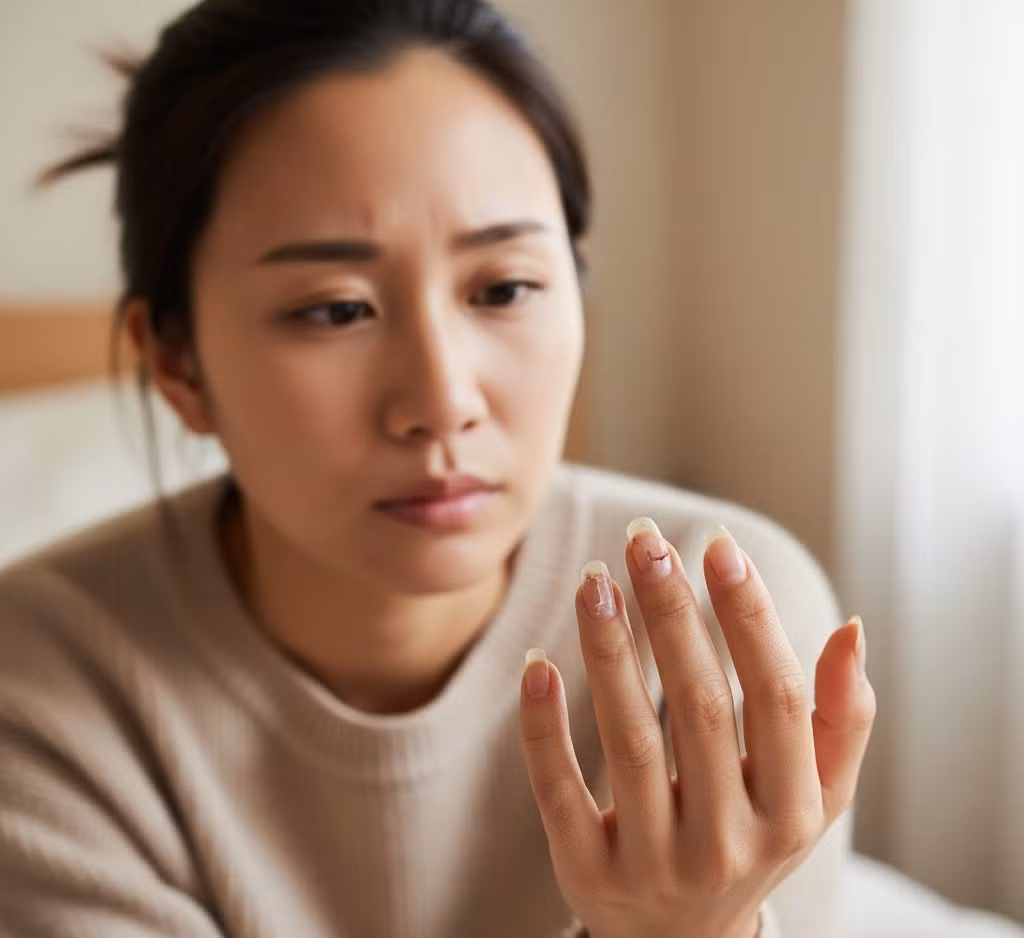 Khi thời tiết hanh khô, móng tay dễ bị giòn và gãy.