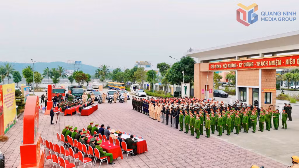Công an tỉnh ra quân tấn công, trấn áp tội phạm, bảo đảm ANTT dịp cuối năm. Ảnh: Công an tỉnh cung cấp