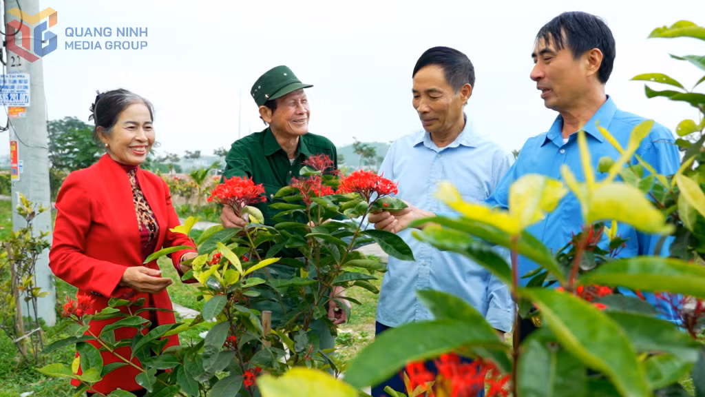Ban Công tác Mặt trận khu Bình Lục Hạ (phường Đông Triều), vận động nhân dân chung tay giữ gìn cảnh quan môi trường.