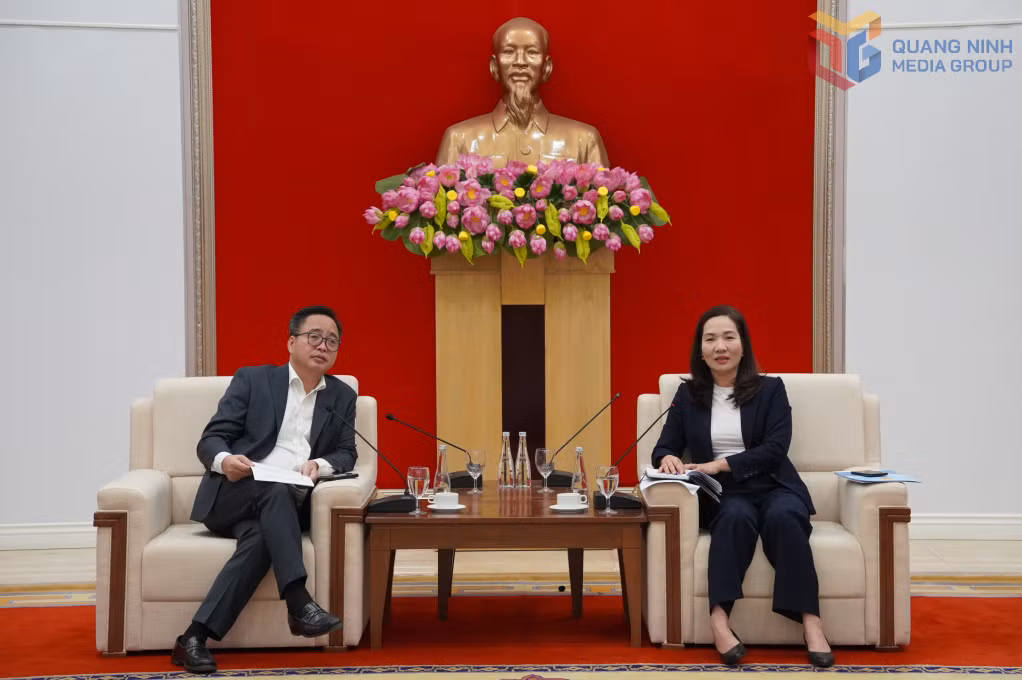 Phó Chủ tịch UBND tỉnh Nguyễn Thị Hạnh phát biểu tại buổi làm việc.