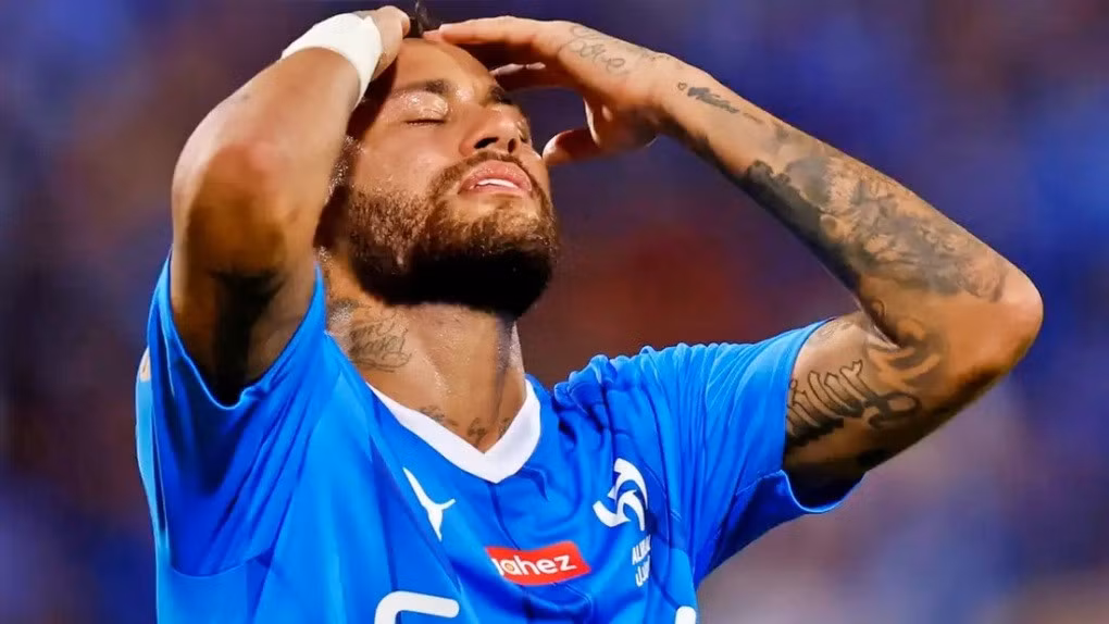 Neymar vừa trở lại sau thời gian dính chấn thương bắp chân và chưa có nhiều cống hiến cho Al Hilal (Ảnh: Getty).