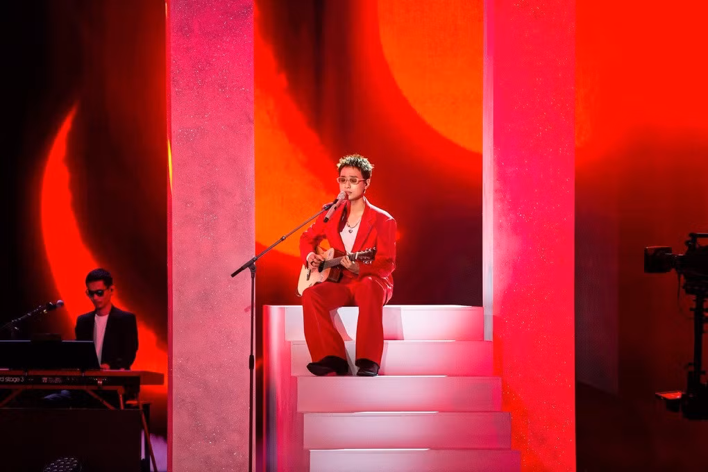 Hà An Huy được chú ý ngay từ lần đầu xuất hiện tại cuộc thi Vietnam Idol 2023 (Ảnh: Ban Tổ chức).