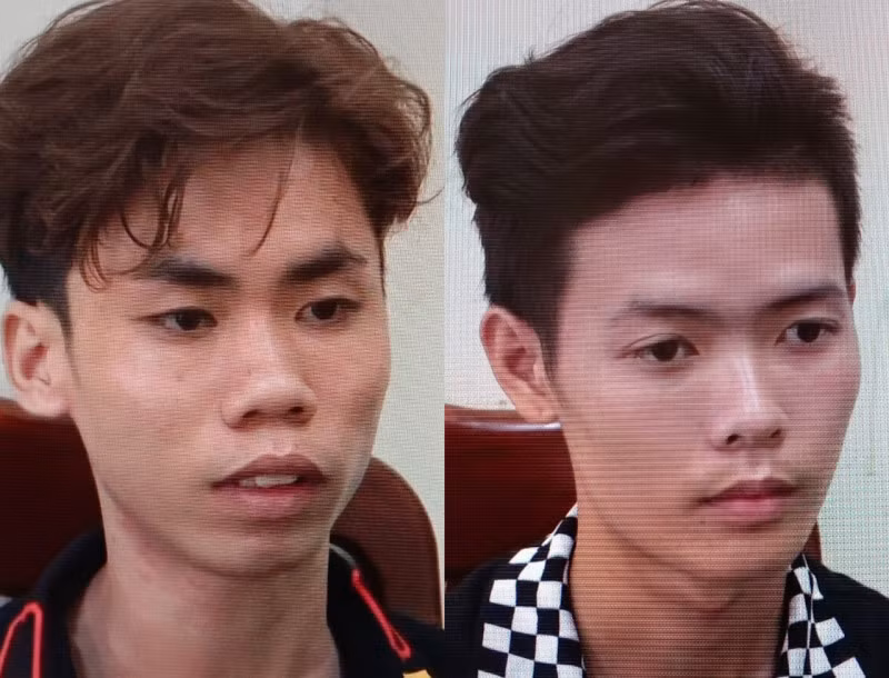 Phong và Tài tại cơ quan Công an.
