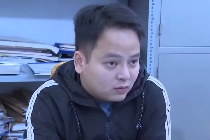 Đối tượng Ngô Đức Hạ tại cơ quan công an. Ảnh: Công an tỉnh Bắc Giang