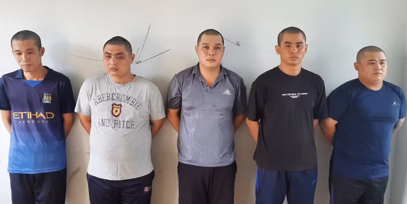 Các đối tượng tại cơ quan điều tra.
