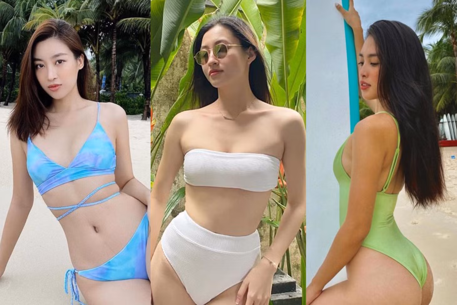 Dàn người đẹp "bất phân thắng bại" khi diện áo tắm. ẢNH: FBNV