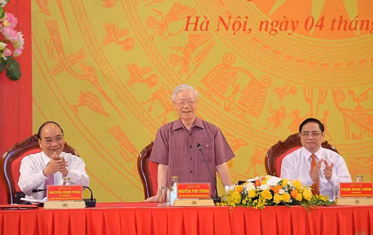 Tổng Bí thư Nguyễn Phú Trọng ghi nhận, đánh giá cao sự nỗ lực, cố gắng phấn đấu của Đảng bộ Công an Trung ương trong lãnh đạo, chỉ đạo toàn diện các mặt công tác Công an nhiệm kỳ 2015-2020