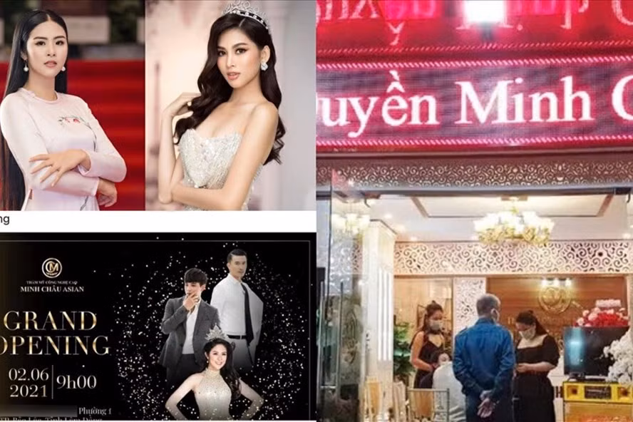 Á hậu Ngọc Hân, Ngọc Thảo lên tiếng về nghi vấn đi sự kiện thẩm mỹ viện lúc dịch COVID-19 diễn biến phức tạp. Ảnh: SV, Chụp màn hình.