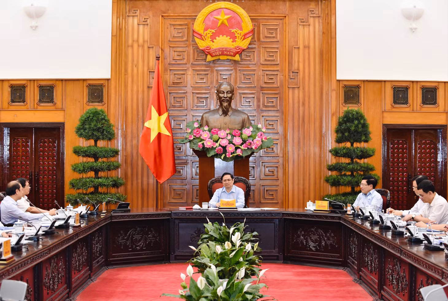 Thủ tướng Phạm Minh Chính: Kiên trì, kiên định, cương quyết giữ vững đường lối đối ngoại độc lập, tự chủ, hòa bình, hợp tác và phát triển; đa dạng hóa, đa phương hóa trong quan hệ đối ngoại; chủ động và tích cực hội nhập quốc tế; là bạn, là đối tác tin cậy và thành viên có trách nhiệm của cộng đồng quốc tế. Ảnh: VGP/Nhật Bắc