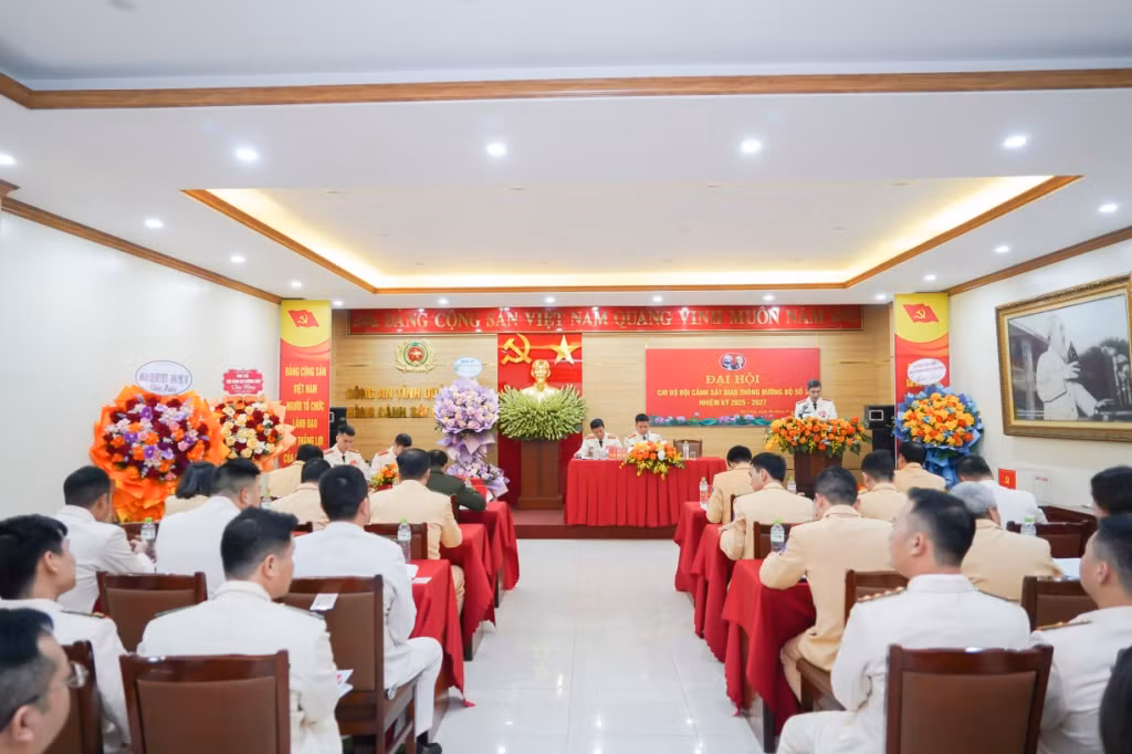Chi bộ Đội Cảnh sát giao thông đường bộ số 3 tổ chức thành công Đại hội đểm Chi bộ nhiệm kỳ 2025 – 2027